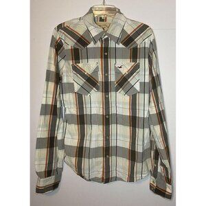 HOLLISTER Sz Small Western Snap Front Shirt Plaid